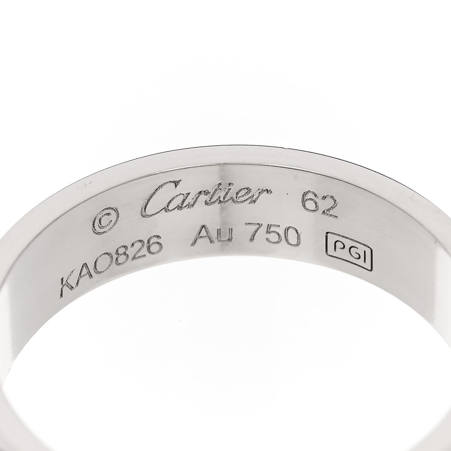 18K White Gold 5.5mm LOVE Ring 62 10