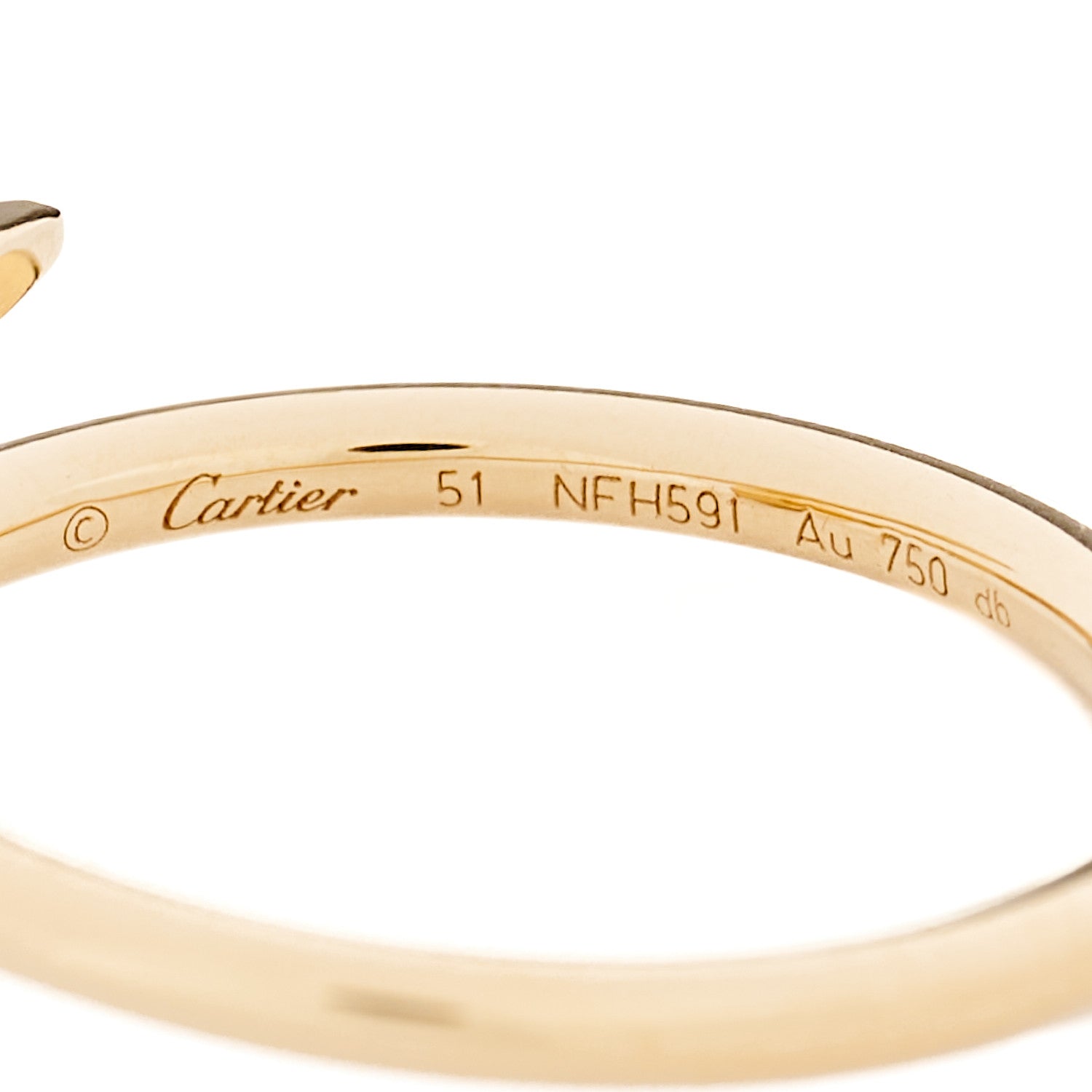 Cartier 18K Yellow Gold Small Juste Un Clou Ring 51 5.75 4 of 4