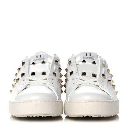 Valentino Garavani Calfskin Rockstud Untitled Open Sneakers 39 White 2 of 11