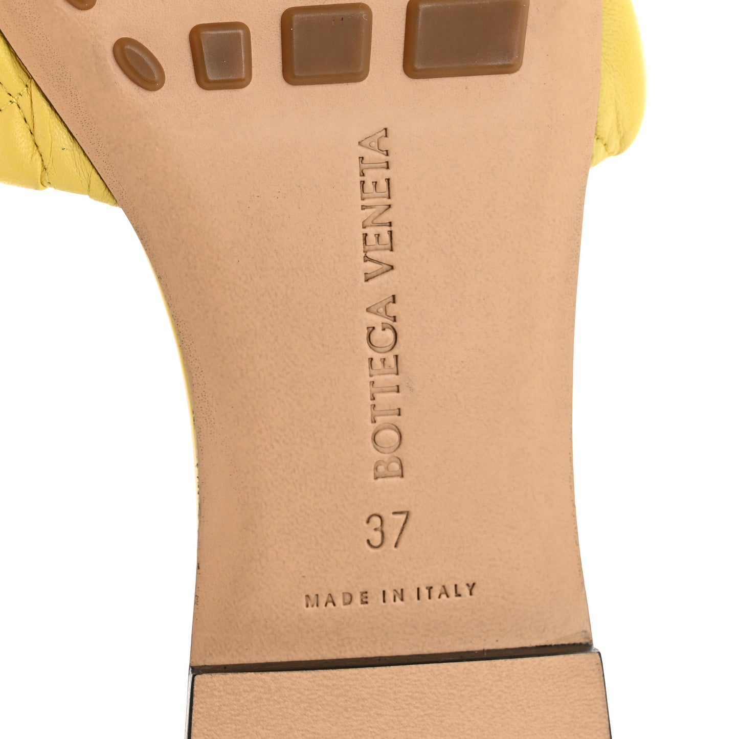 Nappa Matelasse Padded Flat Sandals 37 Pear