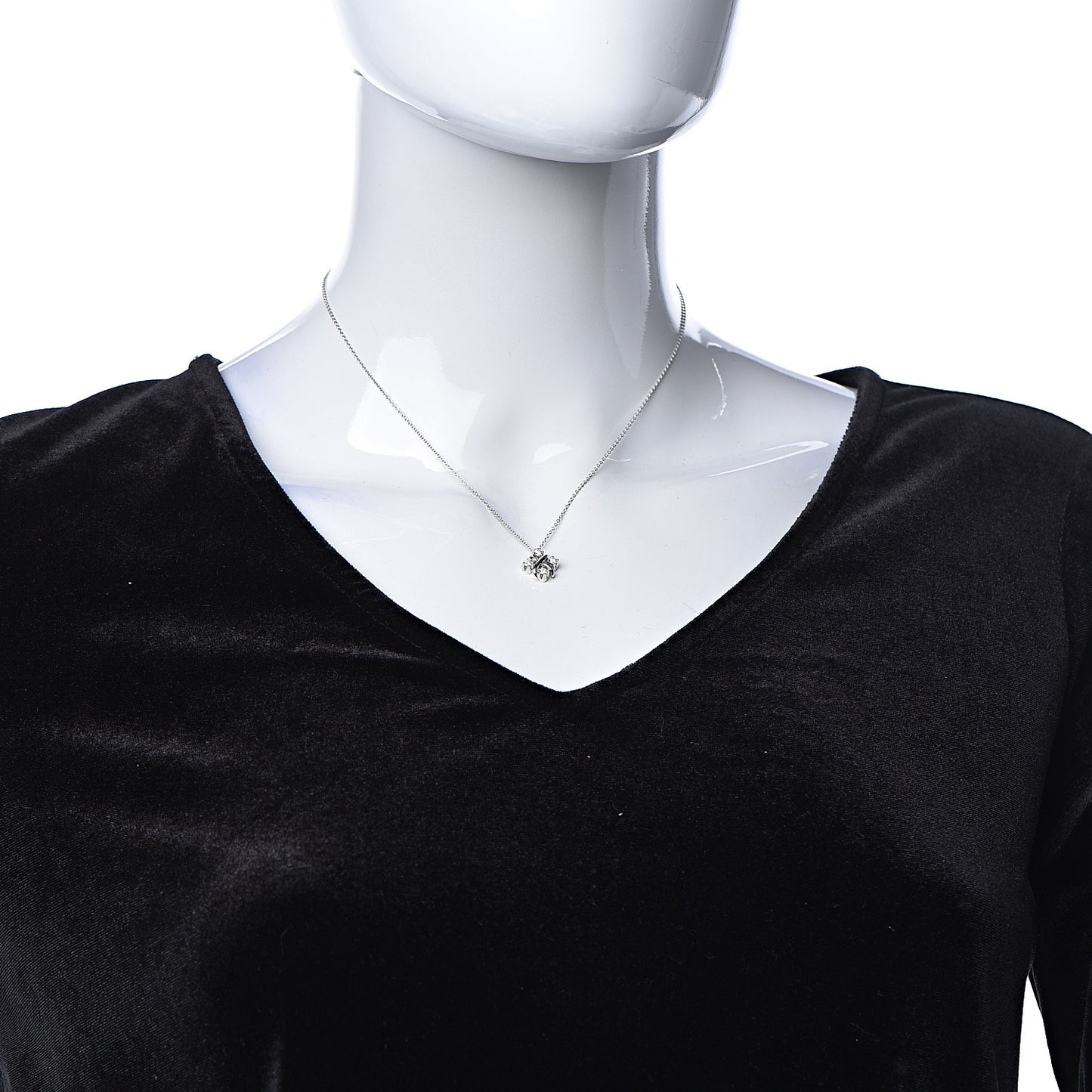 Platinum Diamond Schlumberger Lynn Pendant Necklace