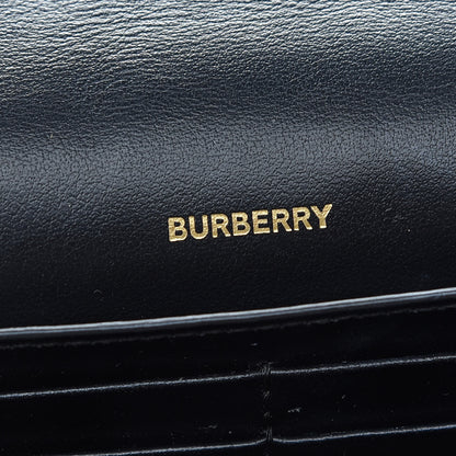 Burberry Grainy Calfskin Vintage Check Hampshire Crossbody Black 5 of 8