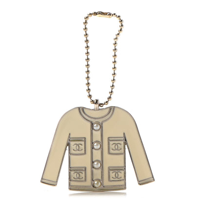 Chanel Pearl Enamel Blazer Jacket Charm 1 of 3