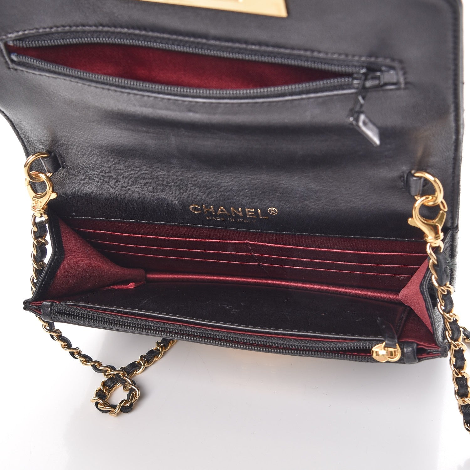 Chanel Lambskin Quilted Golden Class Wallet on Chain WOC Black 5 of 8