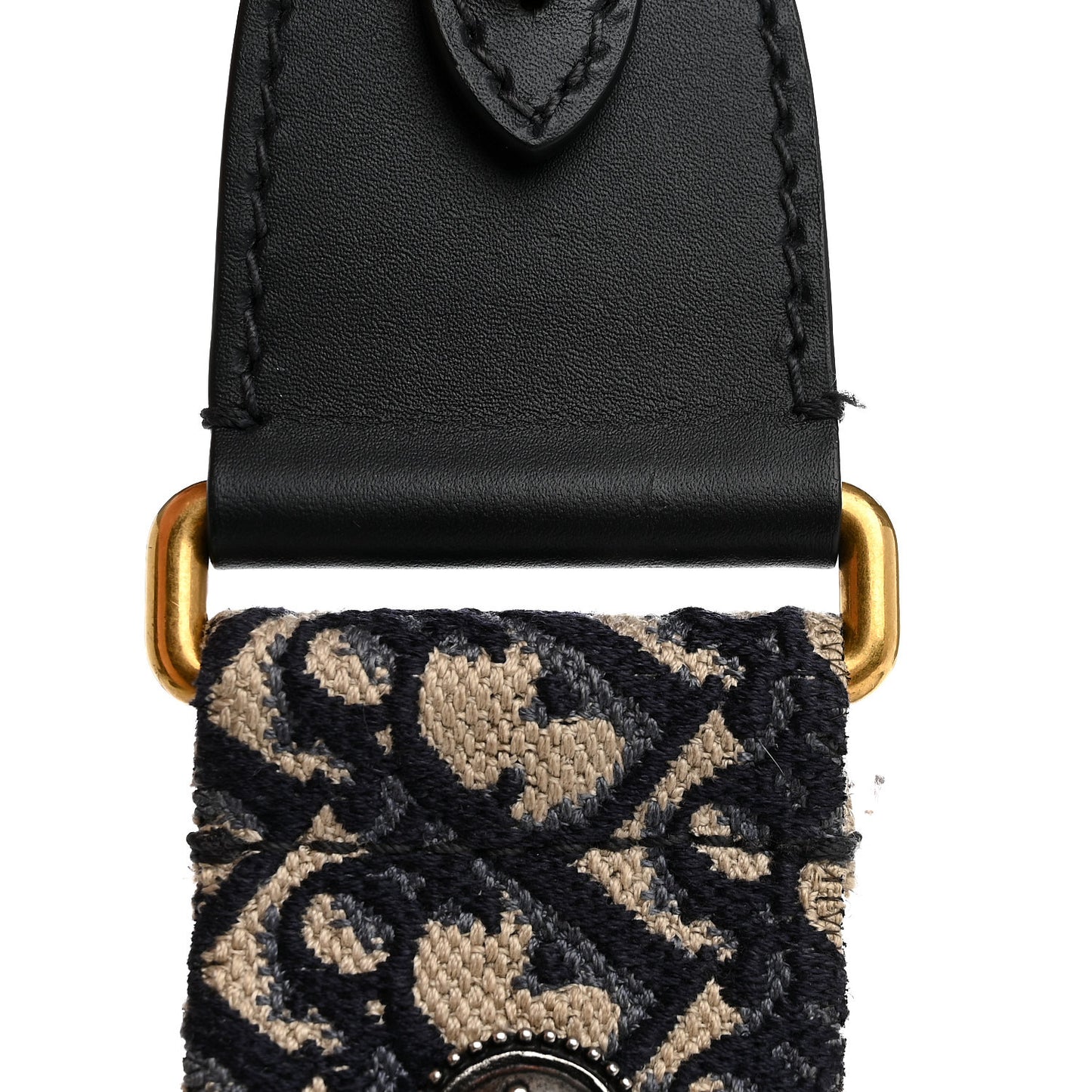 Oblique Studded Shoulder Strap Blue