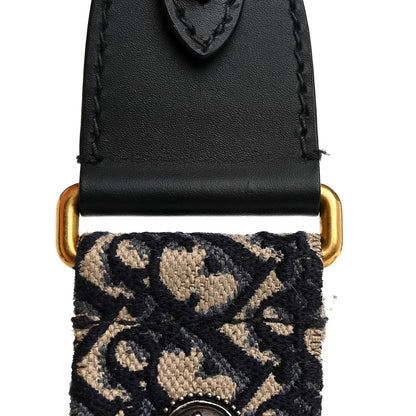 Christian Dior Oblique Studded Shoulder Strap Blue 5 of 5