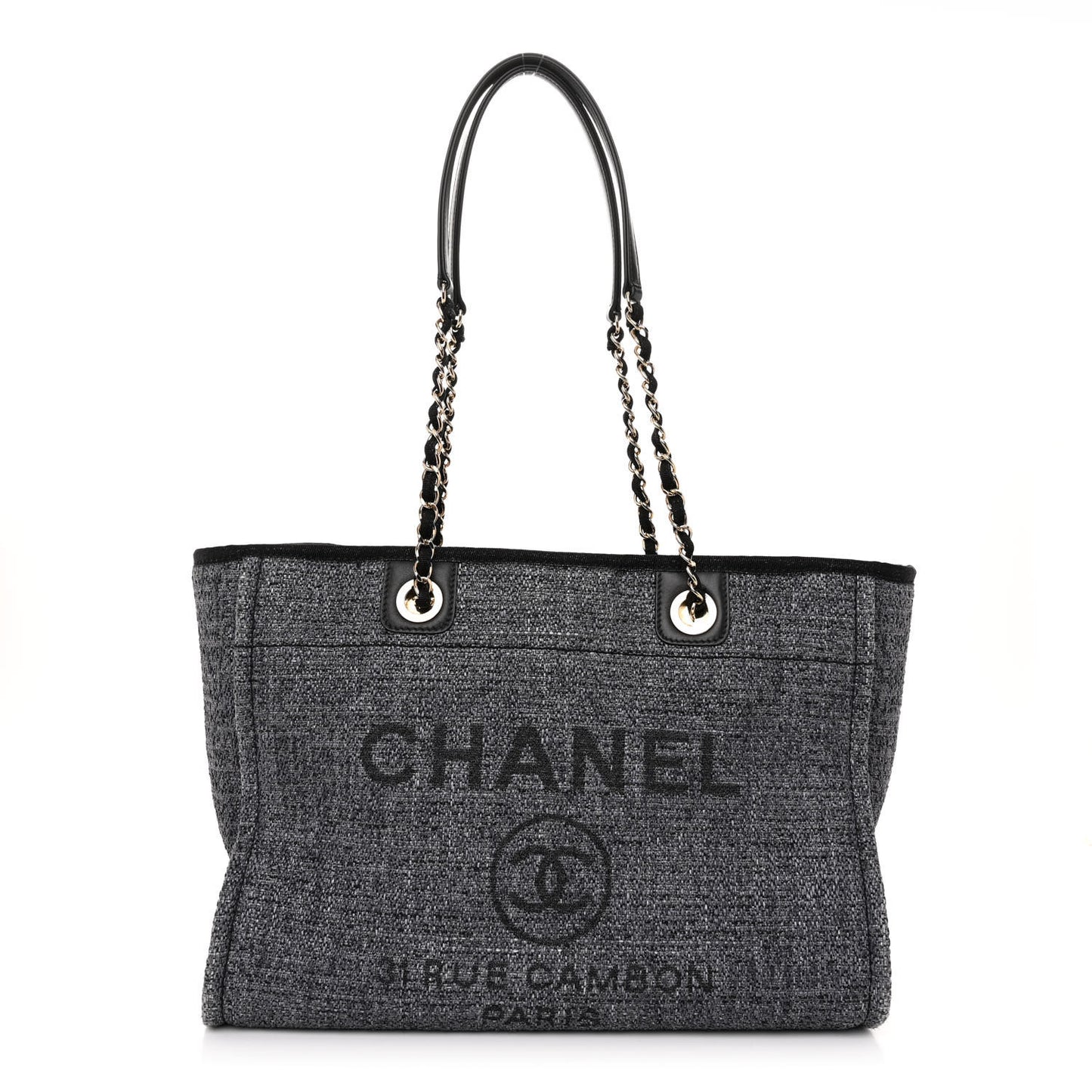 Lurex Boucle Small Deauville Tote Grey
