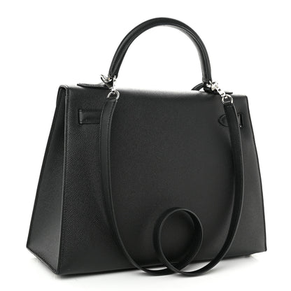 Hermes Epsom Kelly Sellier 32 Black 3 of 15