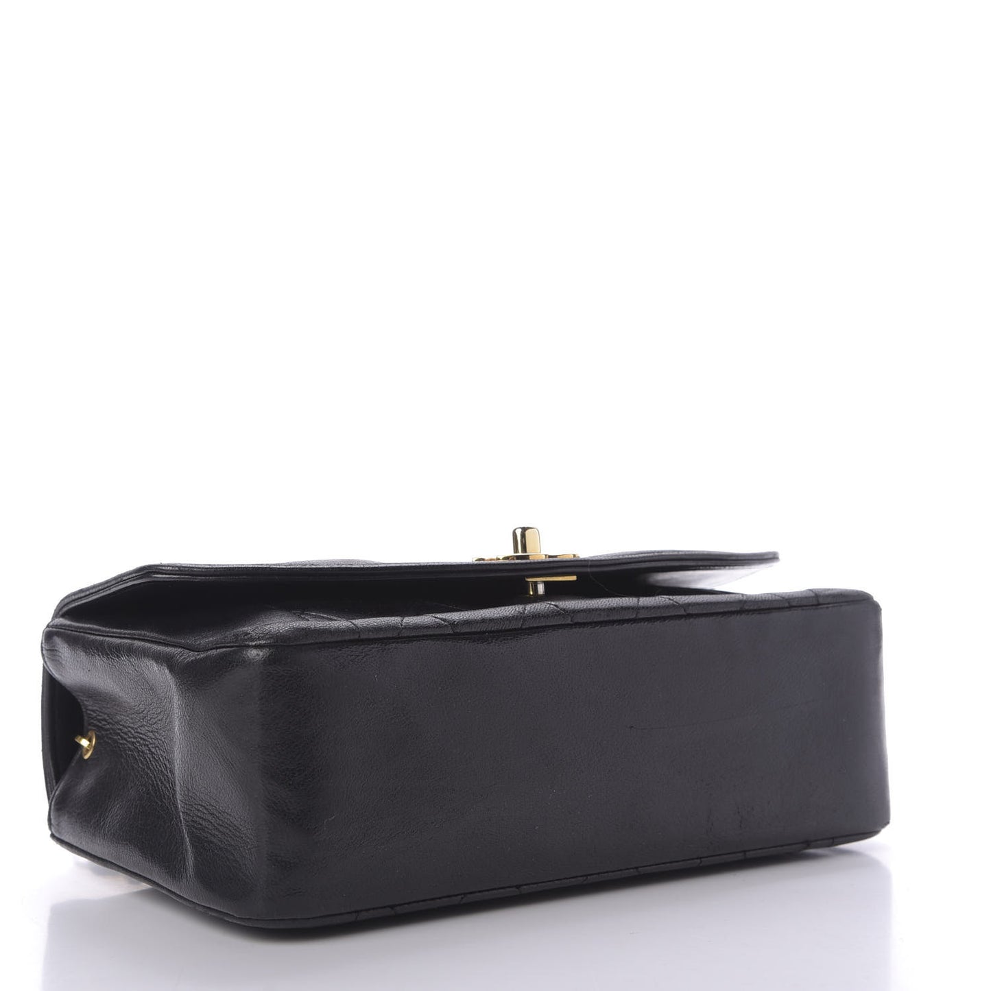 Lambskin Quilted Small Single Flap Bag Black