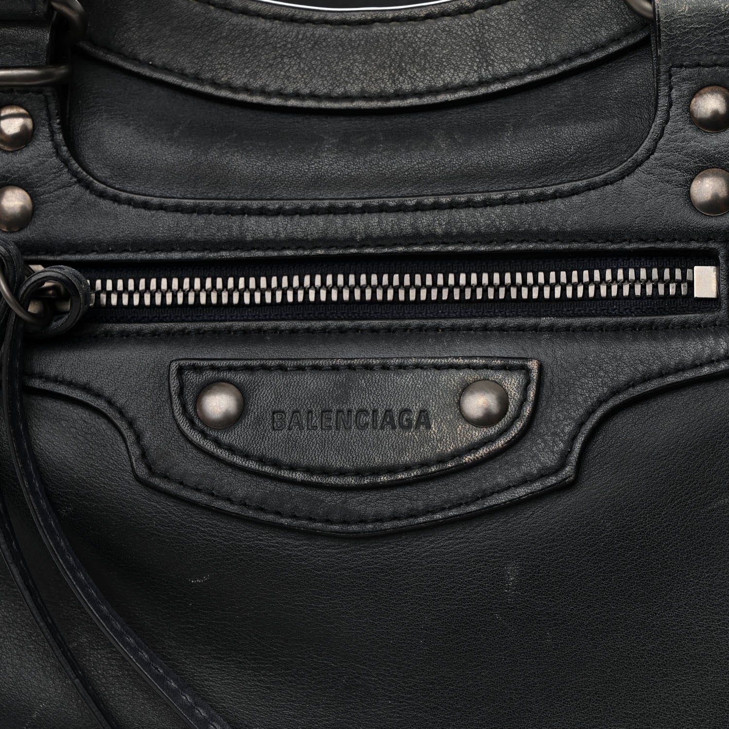 Balenciaga Used Calfskin Silver Hardware Neo Classic City Navy 6 of 18