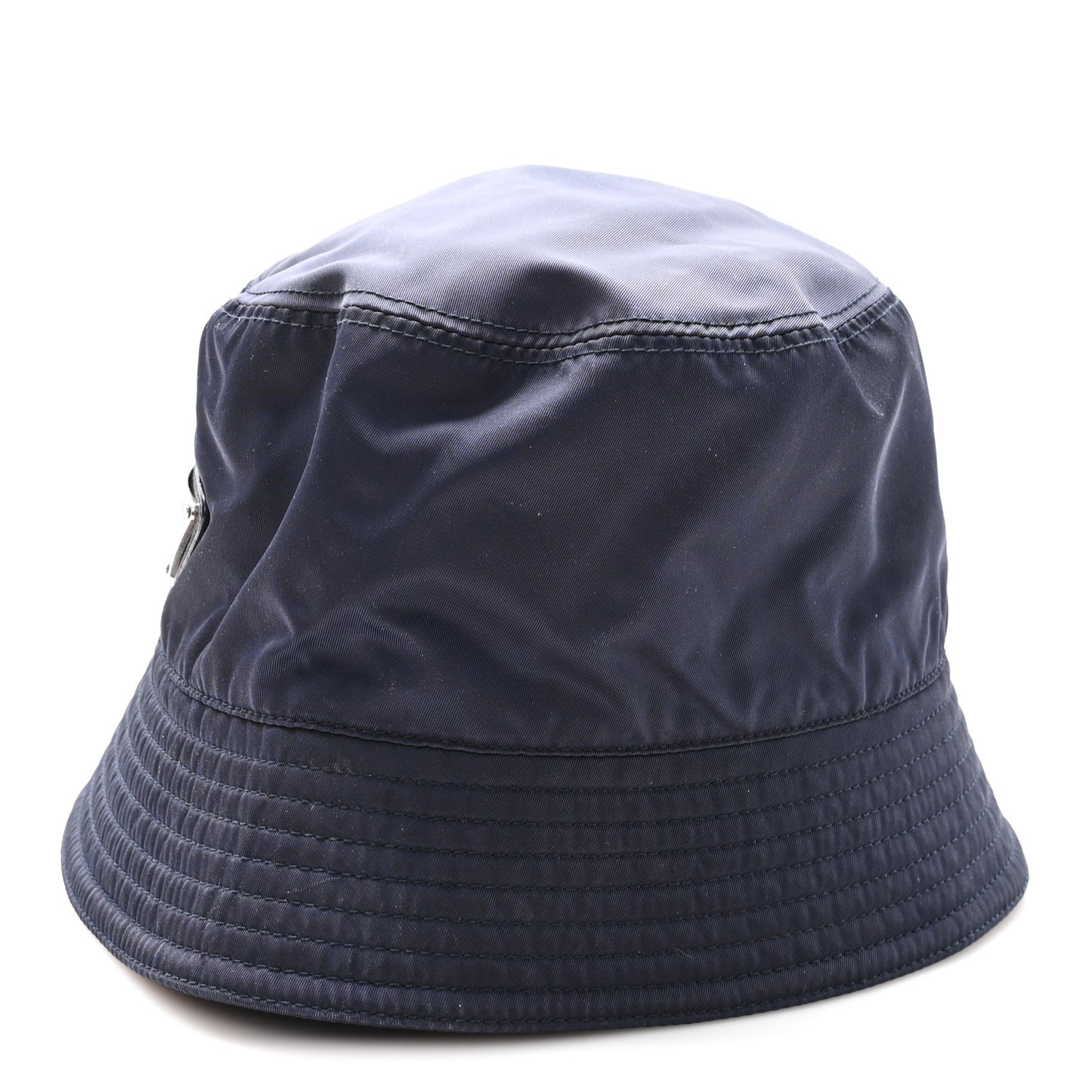 Re-Nylon Metal Triangle Logo Womens Bucket Hat XL Black