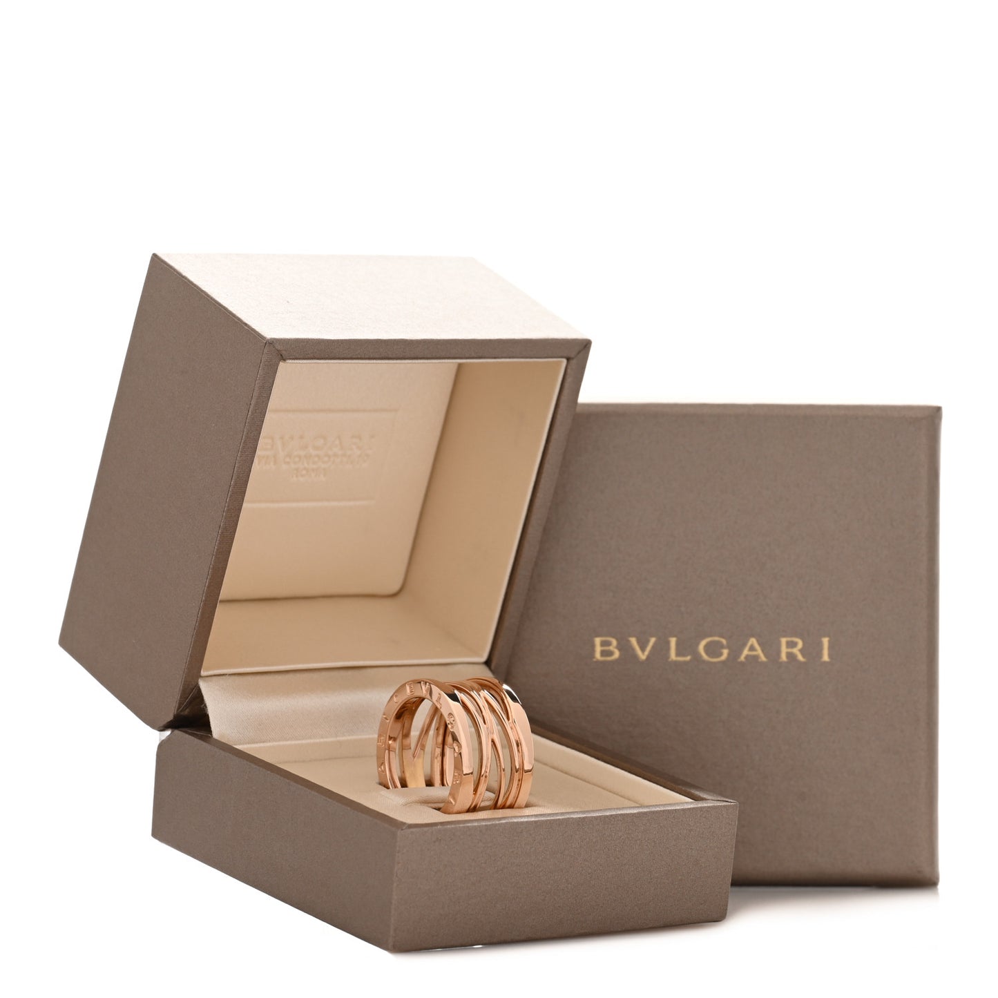 18K Rose Gold B.Zero1 Legend Four-Band Ring 55 7.25