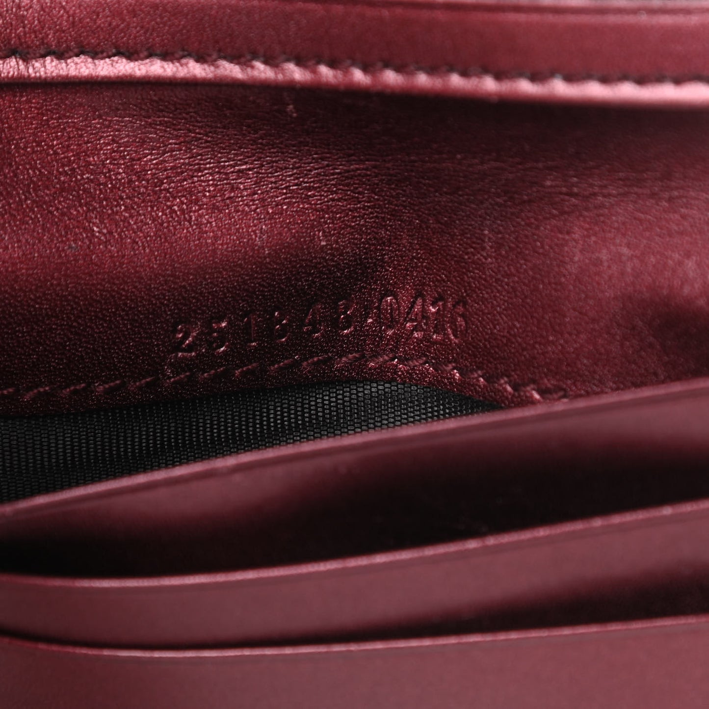 Shine Guccissima Lovely Heart Mini ID Wallet Scarlatto