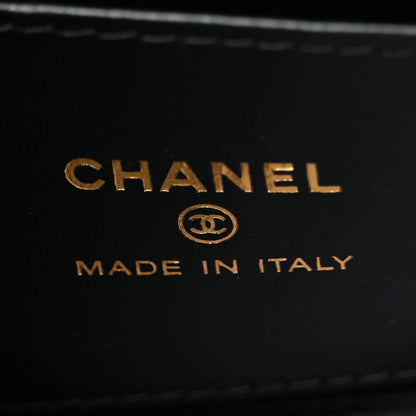Chanel Shiny Aged Calfskin Quilted Mini Nano Kelly Shopper Black 6 of 11
