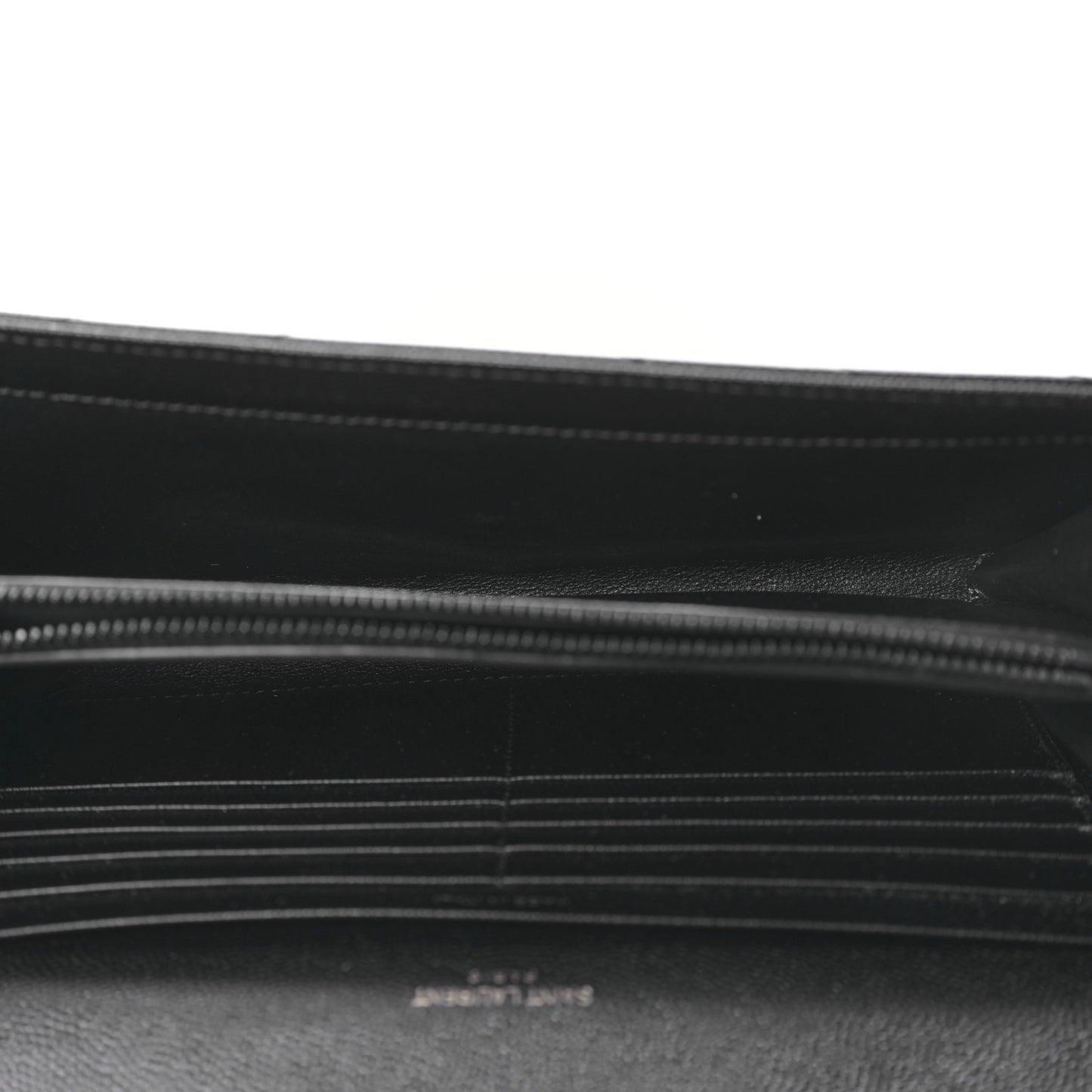 Grain De Poudre Matelasse Chevron Monogram Monochrome Chain Wallet Black