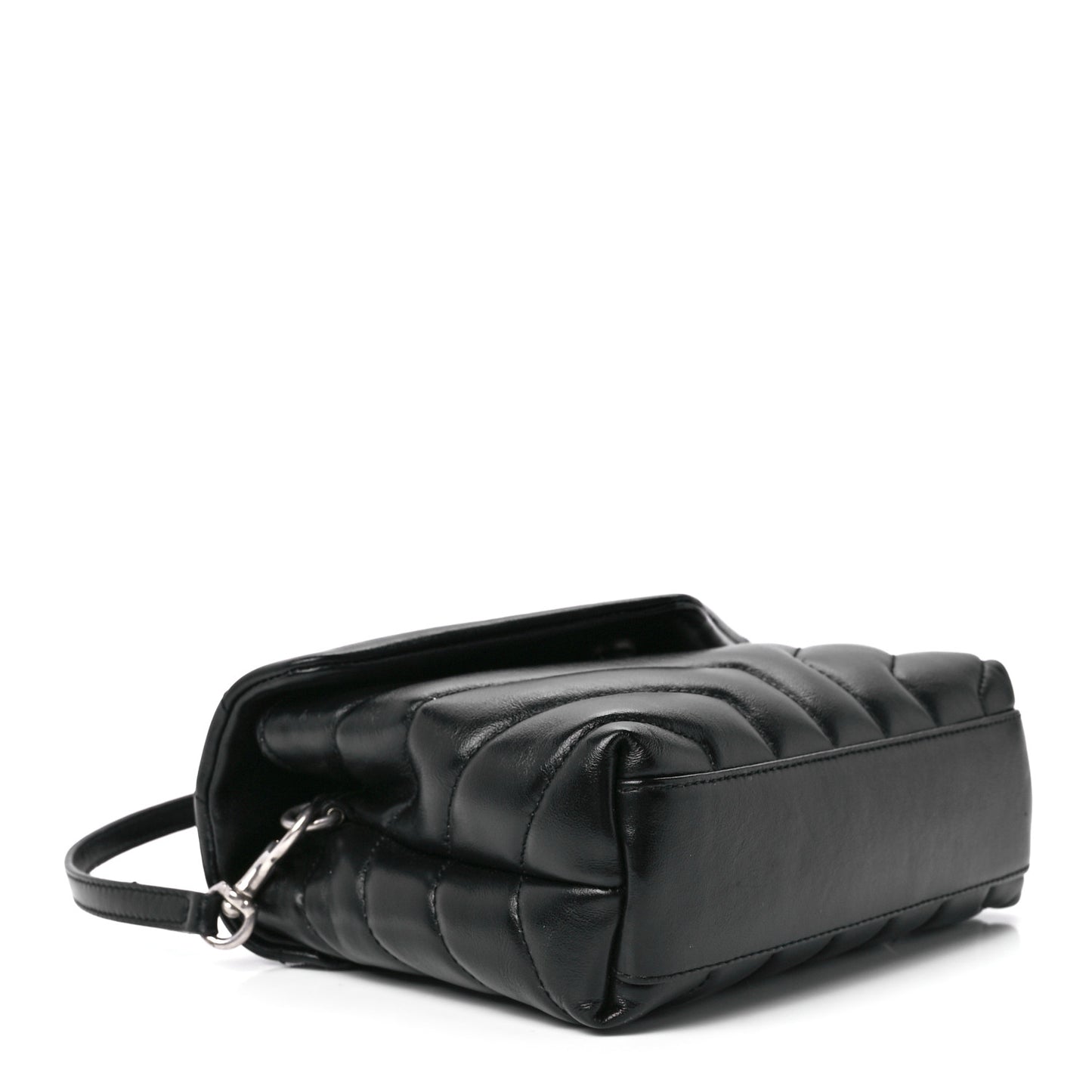 Calfskin Y Quilted Monogram Toy Loulou Crossbody Bag Black