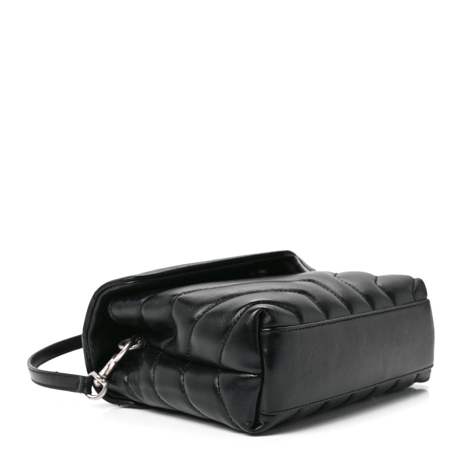 Saint Laurent Calfskin Y Quilted Monogram Toy Loulou Crossbody Bag Black 4 of 12