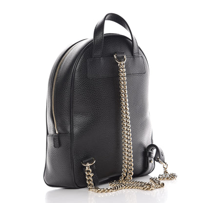 Gucci Pebbled Calfskin Soho Chain Backpack Black 3 of 7