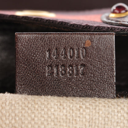 Gucci Velvet Alligator Studded Pelham Flap Bag 7 of 14
