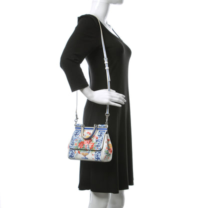Dolce & Gabbana Dauphine Majolica Print Small Miss Sicily Satchel Multi 2 of 20