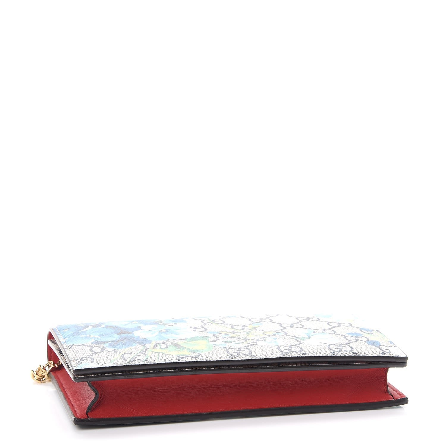 Gucci GG Supreme Monogram Blooms Chain Wallet Blue 4 of 8