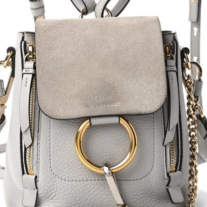 Chloe Suede Calfskin Mini Faye Backpack Airy Grey 10 of 10