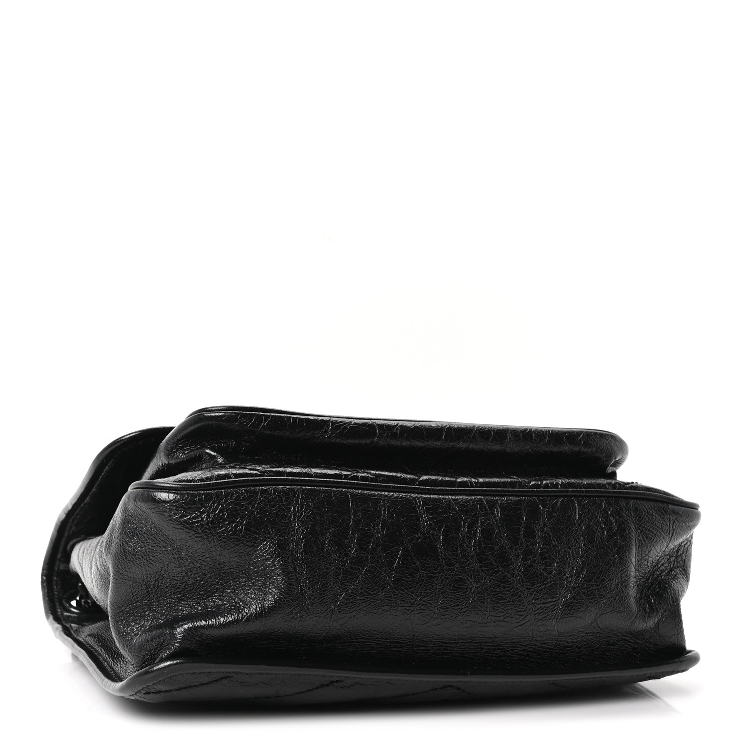 Saint Laurent Crinkled Calfskin Matelasse Monogram Medium Niki Chain Satchel Black 4 of 10