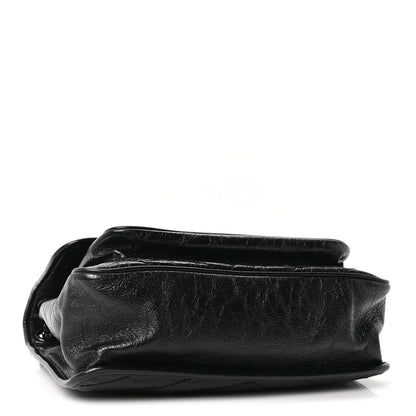 Saint Laurent Crinkled Calfskin Matelasse Monogram Medium Niki Chain Satchel Black 4 of 10