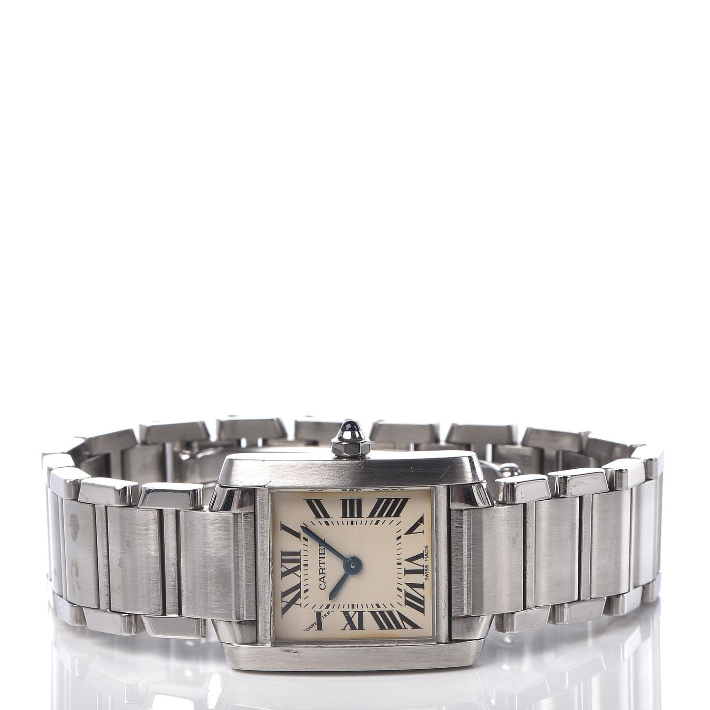 Stainless Steel 20mm Tank Francaise Quartz Watch