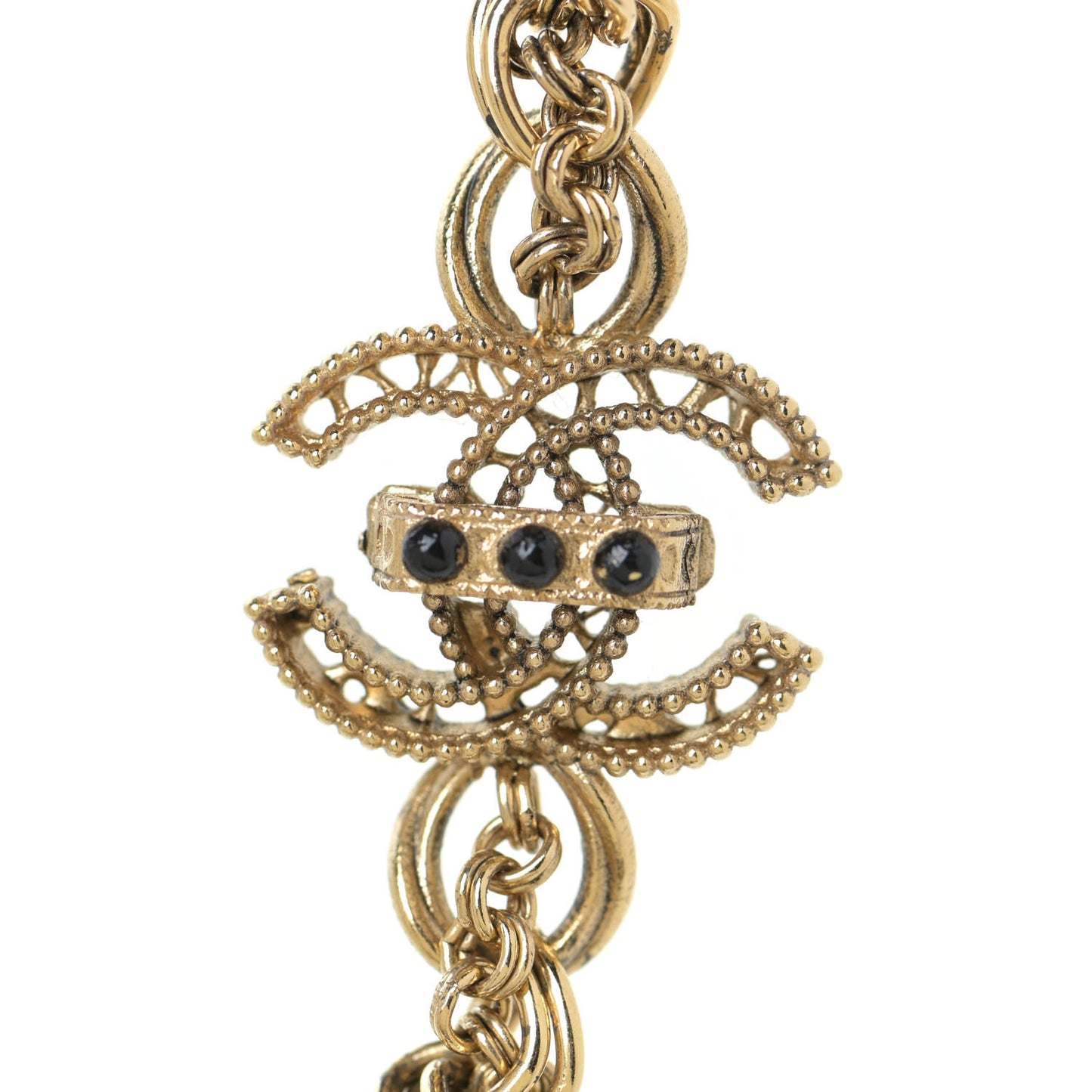 Chain CC Short Necklace Gold