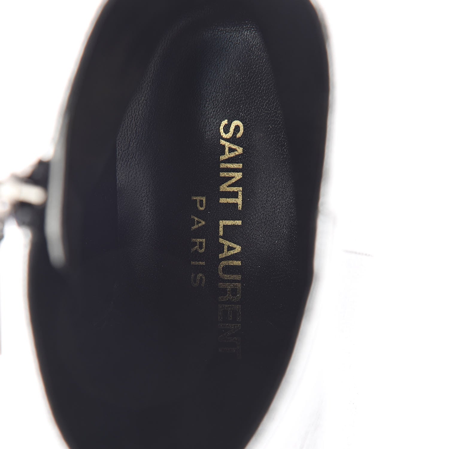 Saint Laurent Metallic Calfskin Loulou 50 Ankle Booties 37 Silver 5 of 8