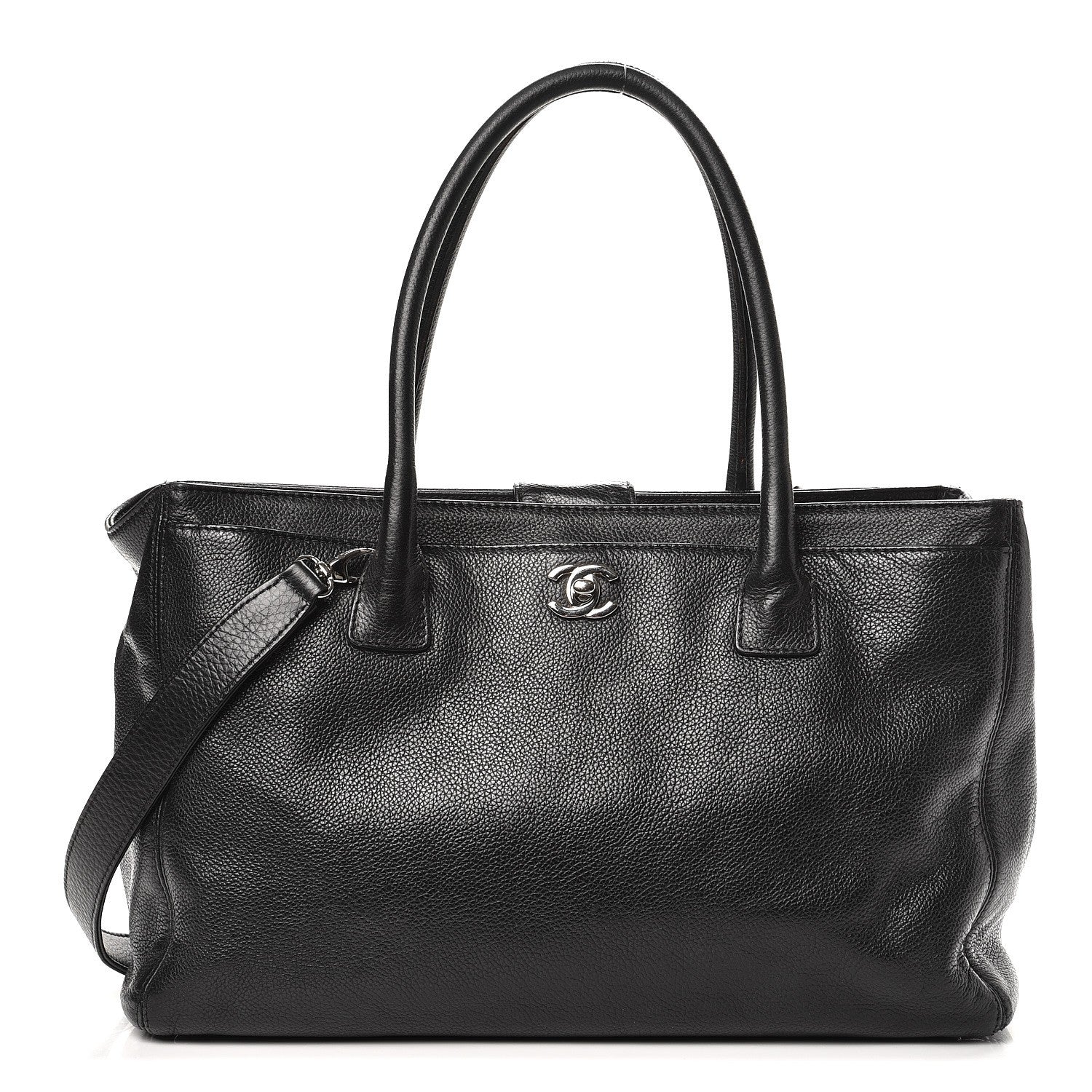 Chanel Calfskin Cerf Executive Shopper Tote Black 19 of 19