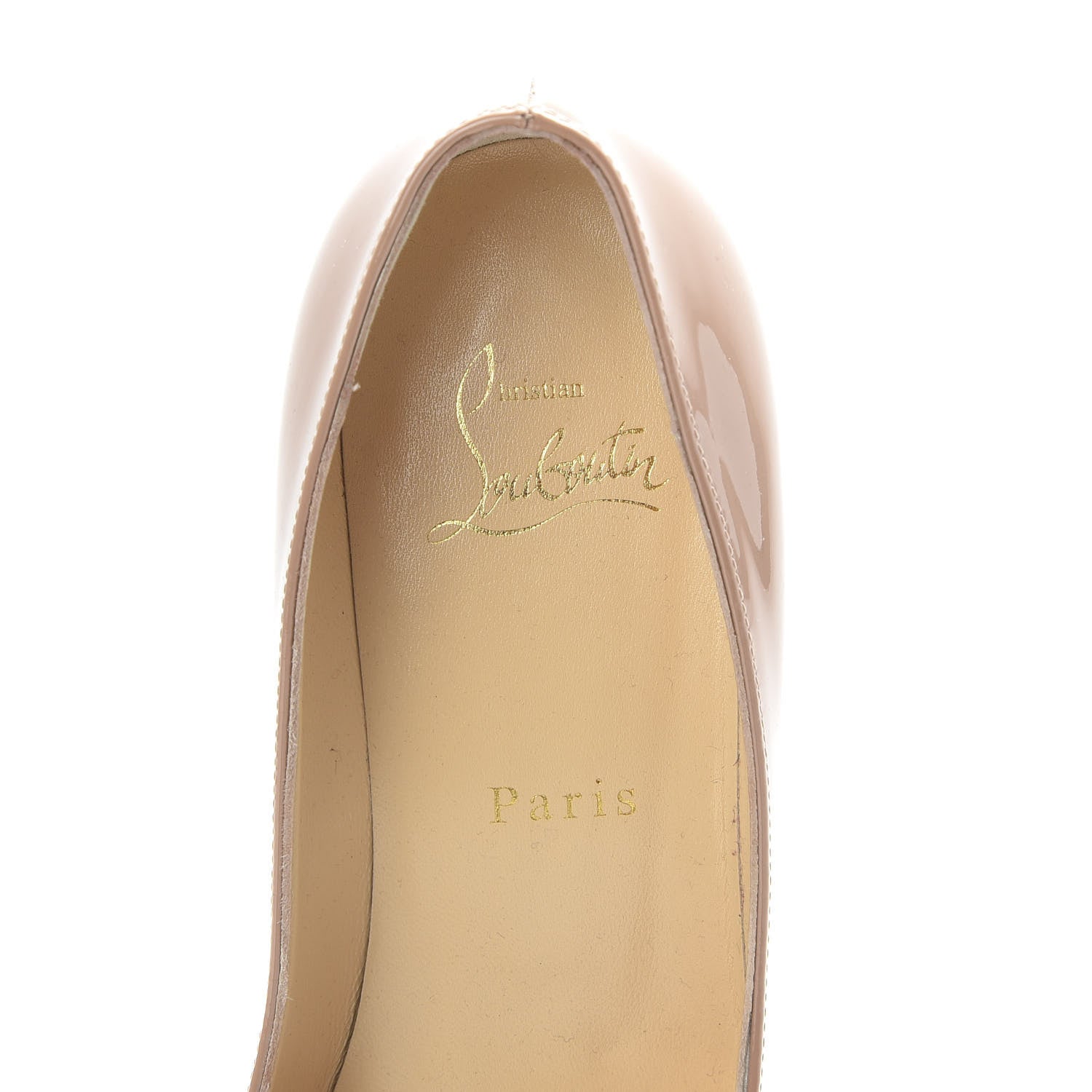 Christian Louboutin Patent Kabetts 100 Pumps 38.5 Nude 7 of 8