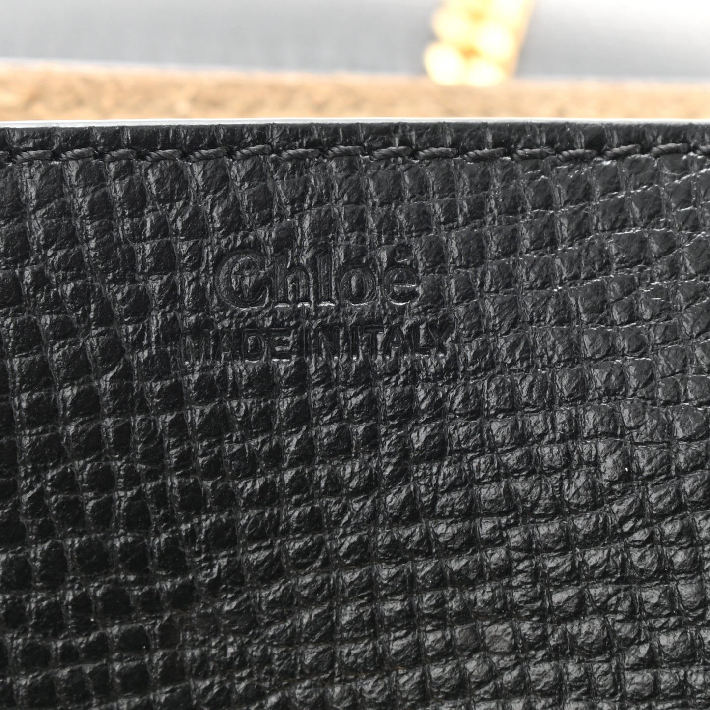 Grained Calfskin Lambskin Mini Bi-Color Drew Shoulder Bag Black Powder Beige
