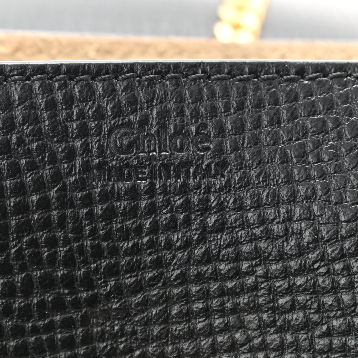 Chloe Grained Calfskin Lambskin Mini Bi-Color Drew Shoulder Bag Black Powder Beige 6 of 8