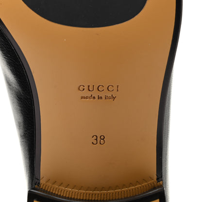 Gucci Goatskin Womens Horsebit Mid-Heel Loafers 38 Black 7 of 8