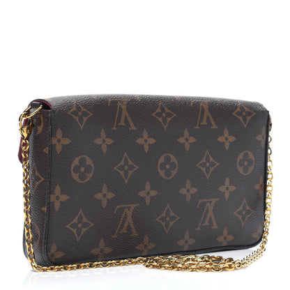 Louis Vuitton Monogram Pochette Felicie Chain Wallet Fuchsia 3 of 16