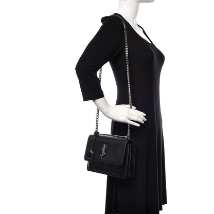 Saint Laurent Calfskin Medium Monogram Sunset Black 2 of 12