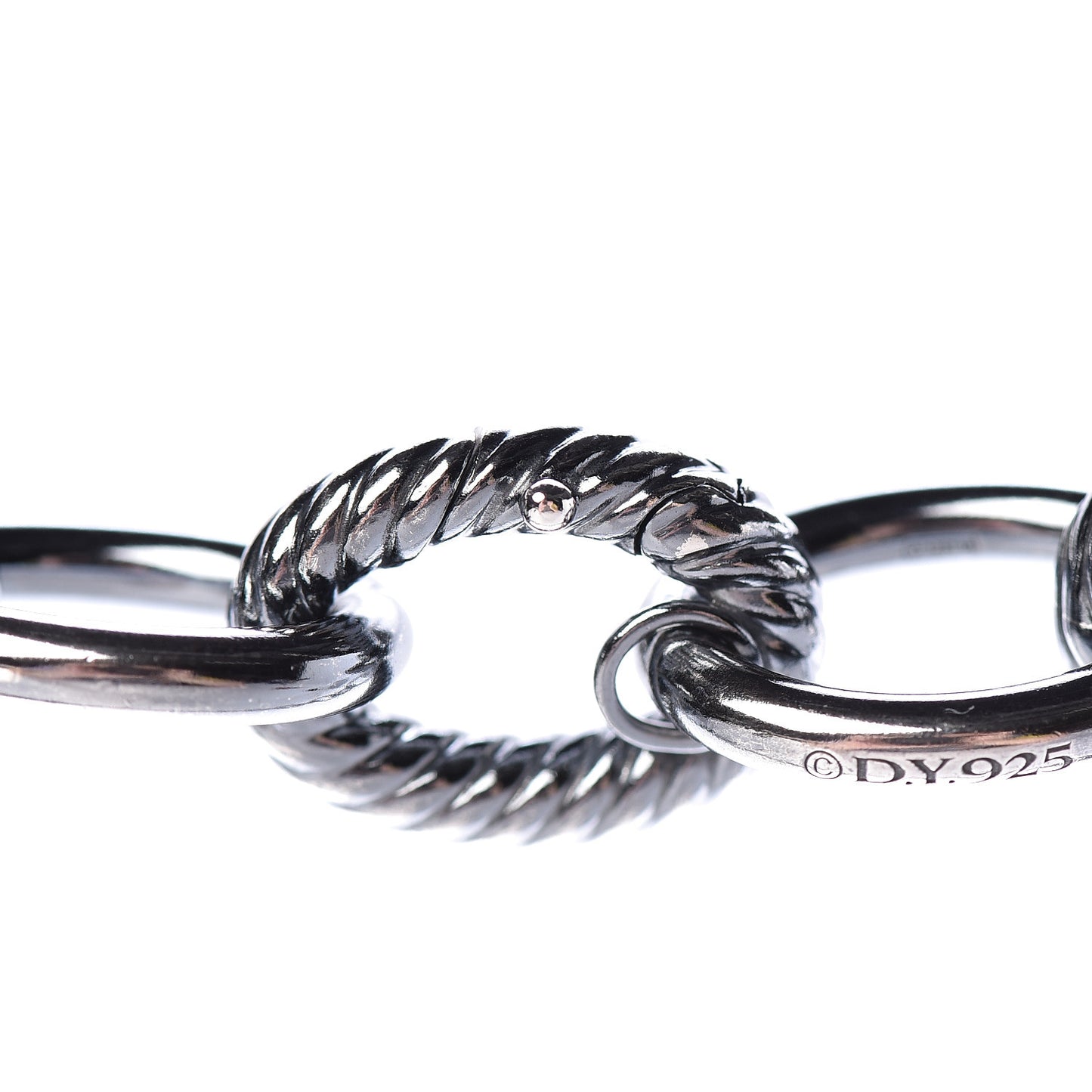 Sterling Silver 18K Yellow Gold Large Oval Link Necklace