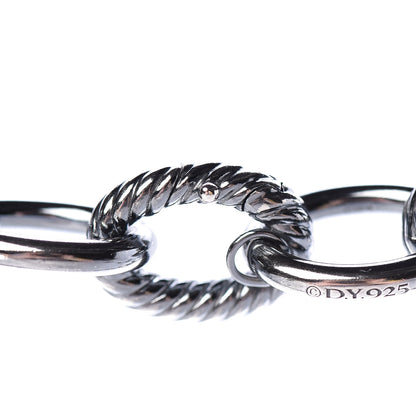 David Yurman Sterling Silver 18K Yellow Gold Large Oval Link Necklace 6 of 6