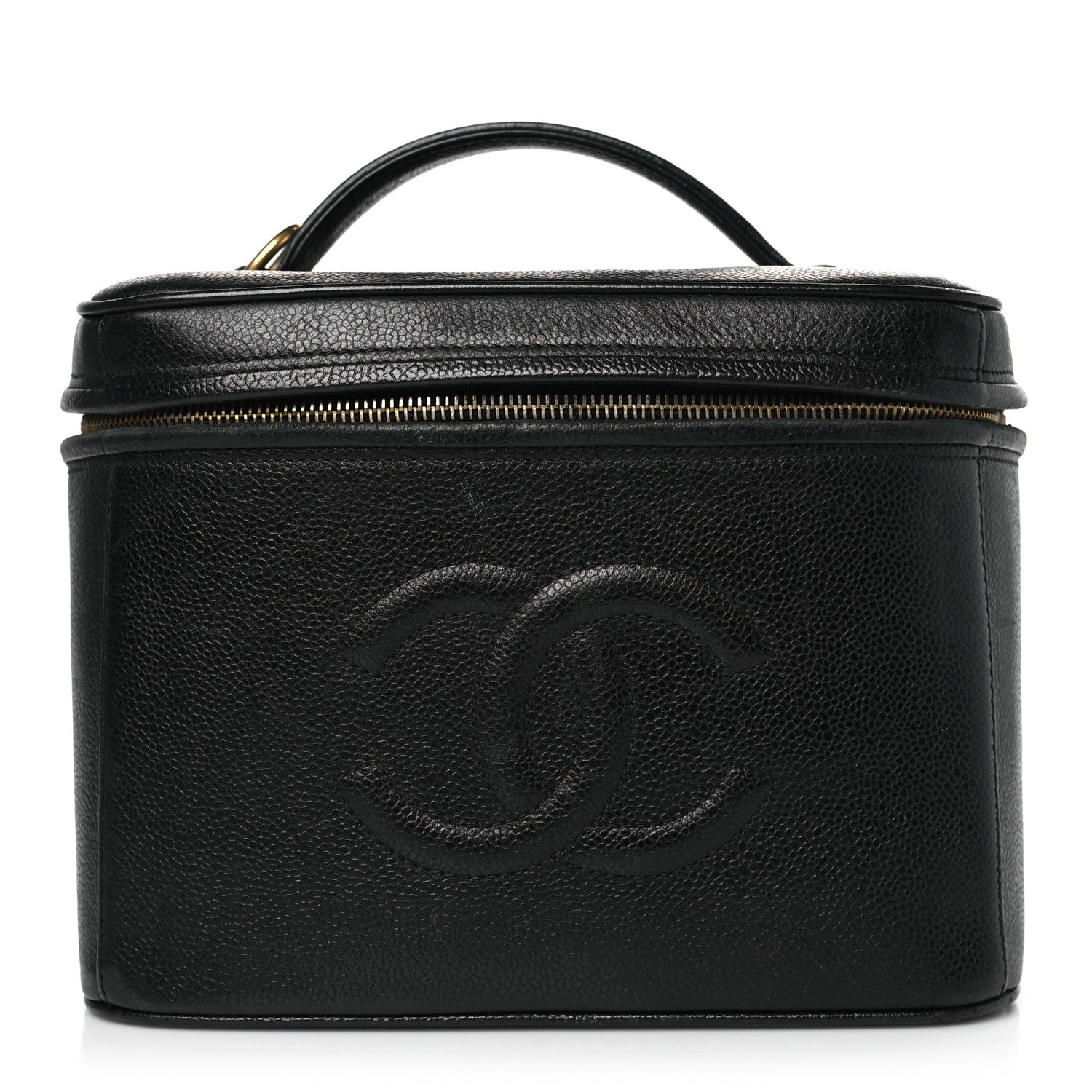 Chanel Caviar CC Vanity Train Case Black 1 of 10