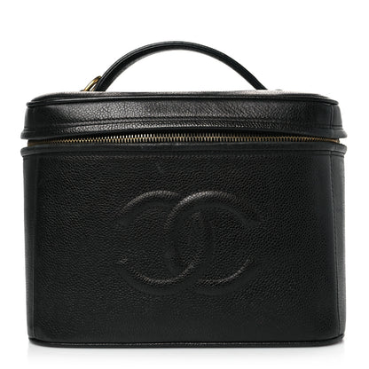 Chanel Caviar CC Vanity Train Case Black 1 of 10