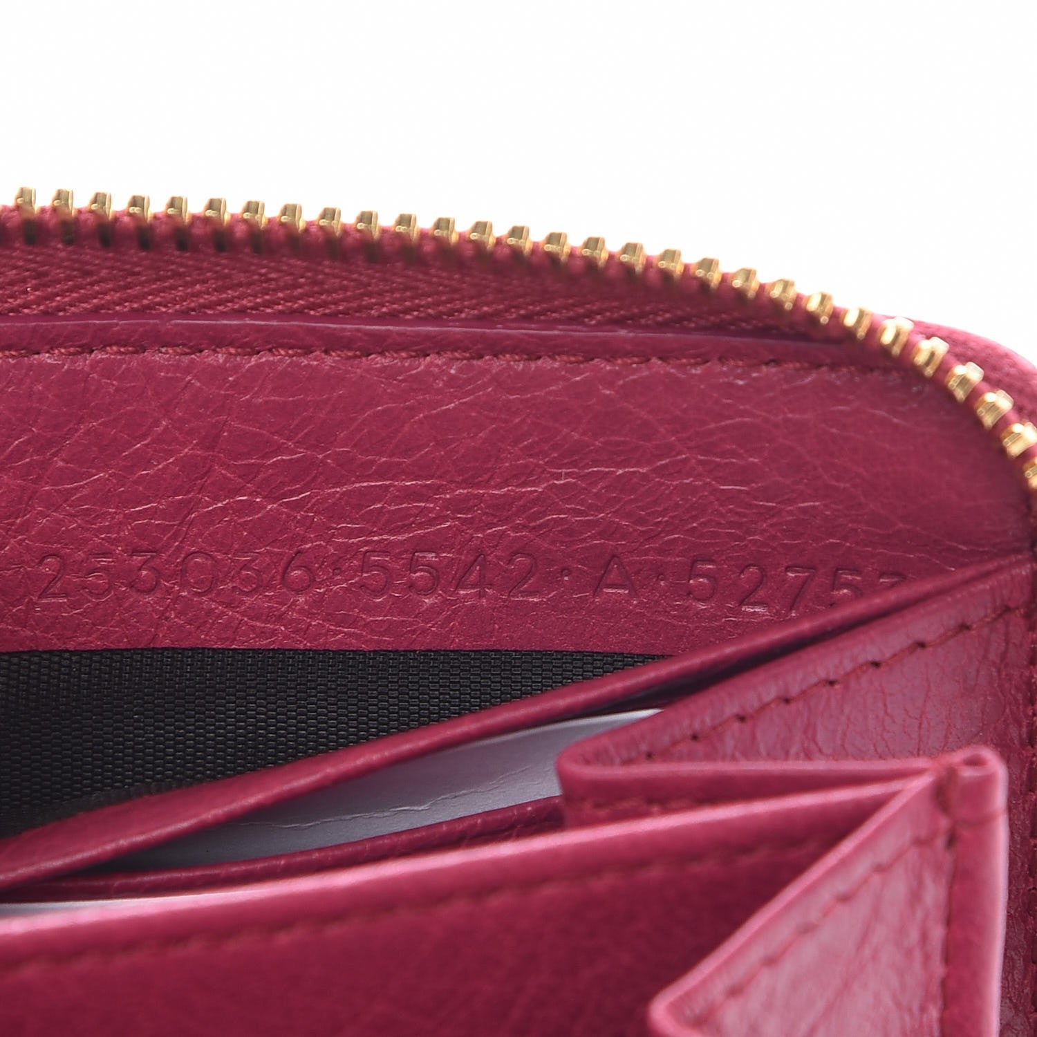 Balenciaga Agneau Classic Gold Hardware Continental Zip Around Wallet Rose Dahlia 8 of 18