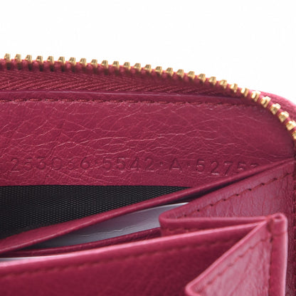 Balenciaga Agneau Classic Gold Hardware Continental Zip Around Wallet Rose Dahlia 8 of 18