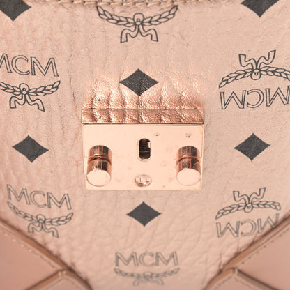 MCM Metallic Visetos Mini Soft Berlin Crossbody Champagne 5 of 5