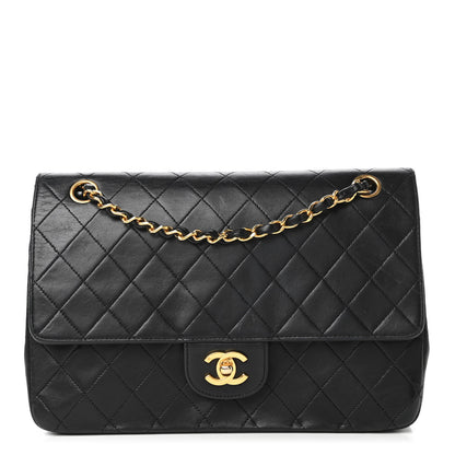 Chanel Lambskin Quilted Medium Double Flap Black 1 of 10
