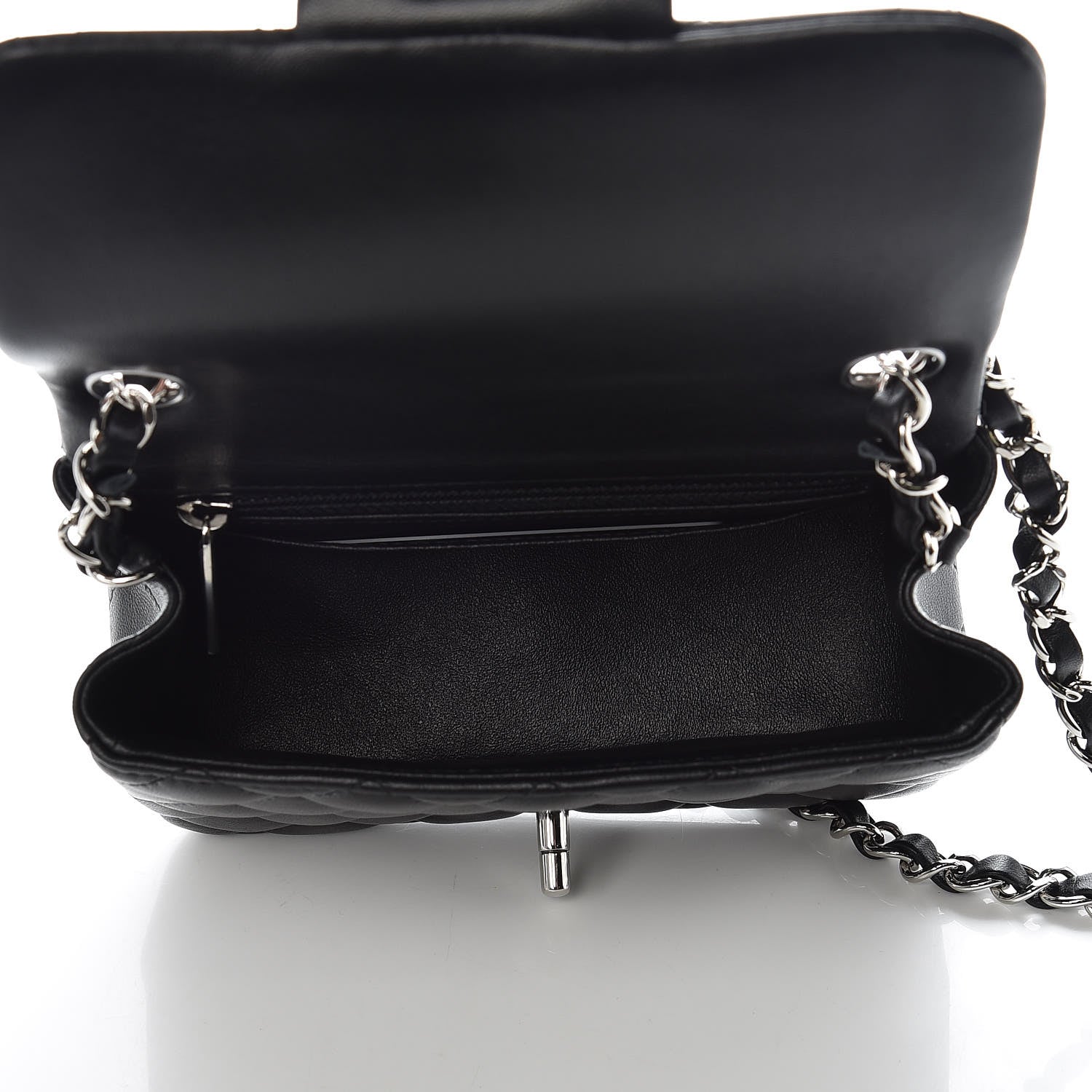 Chanel Lambskin Quilted Mini Square Flap Black 5 of 10