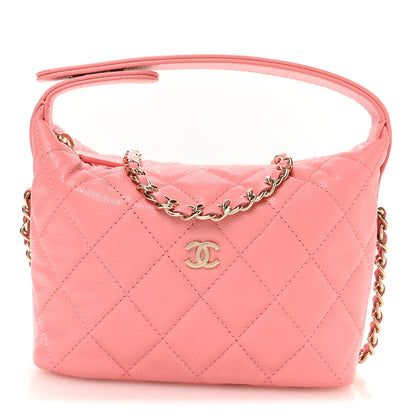 Chanel Caviar Quilted Hobo Clutch With Chain Pink 1 of 10