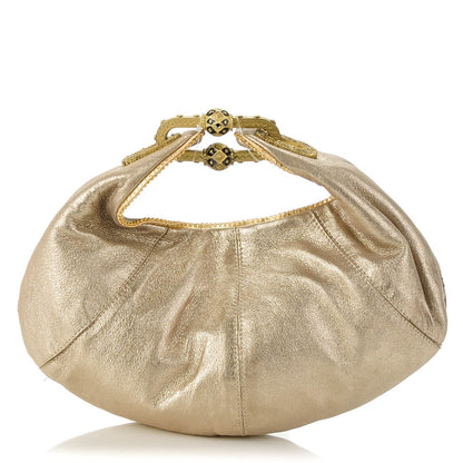 Jimmy Choo Metallic Leather Carina Clutch Gold 1 of 6