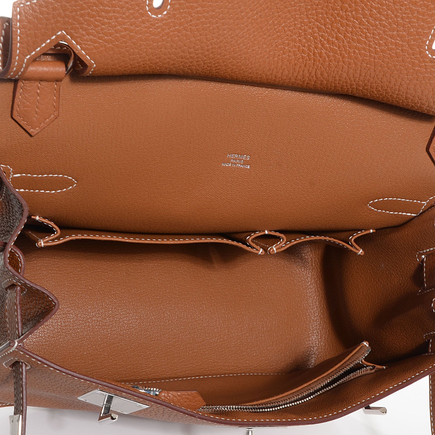 Hermes Taurillon Clemence Jypsiere 28 Gold 7 of 23